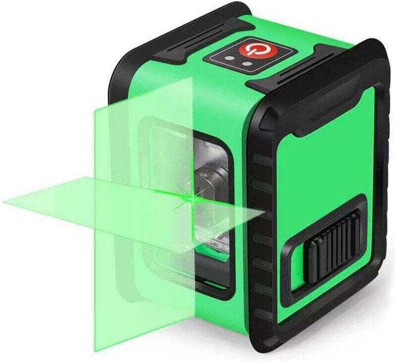 Kreuzlinienlaser (vertikal/horizontal) selbstnivellierend grüner Laser wasserwaagen Arbeitsbereich: 25 m, IP54 für Baust...