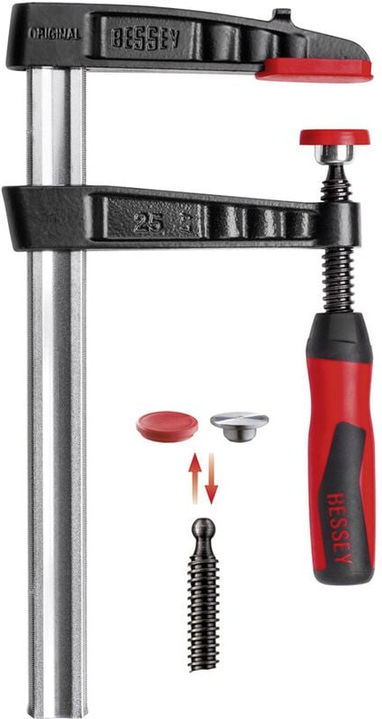 Temperguss-Schraubzwinge TG-2K 200/80 Bessey TG20B8-2K Spann-Weite (max.):200 mm Ausladungs-Maße:80