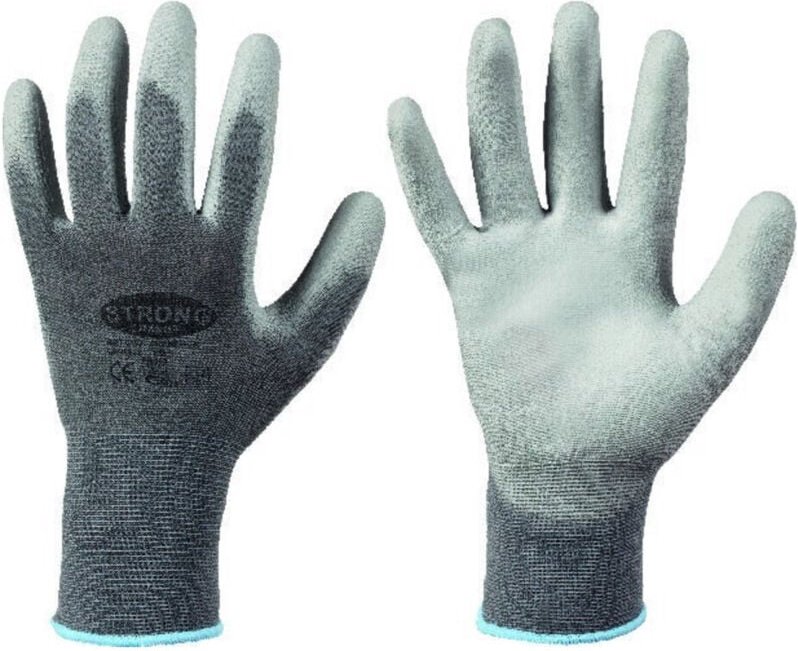Thumbnail - Hand Strickhandsch.Shenzhen, Nylon, Gr. 9, grau 12 Stk - Strong