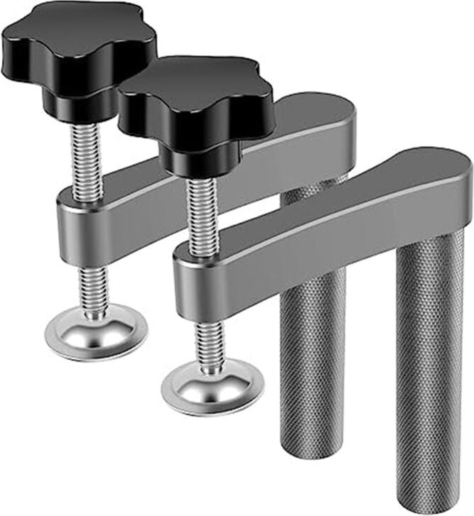 2-teilige Bank-Hundeklemme, Edelstahlloch, verstellbarer Desktop-Clip für die Holzbearbeitung (20 mm/0,79 Zoll)