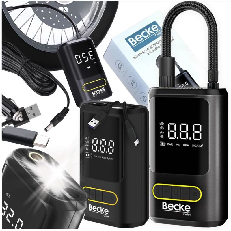 Elektrische Autoreifenpumpe für Fahrräder, Akku-Kompressor