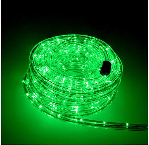 Thumbnail - F3 LED Lichterschlauch Lichterkette Beleuchtung in gewünschter Länge für Drinnen und Draußen, Grün 10m