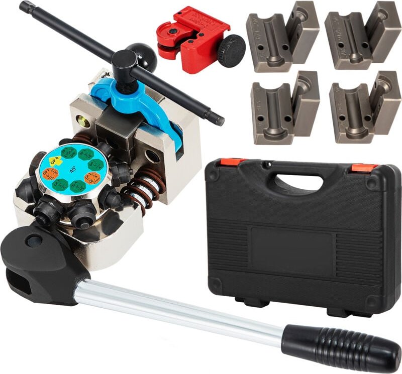 Mophorn - Bördelwerkzeug für Bremsleitungen, 45°-Einzel-/Doppel-/Blasenbördelung, 3/16', 1/4', 5/16', 3/8' Rohr, Kupferl...