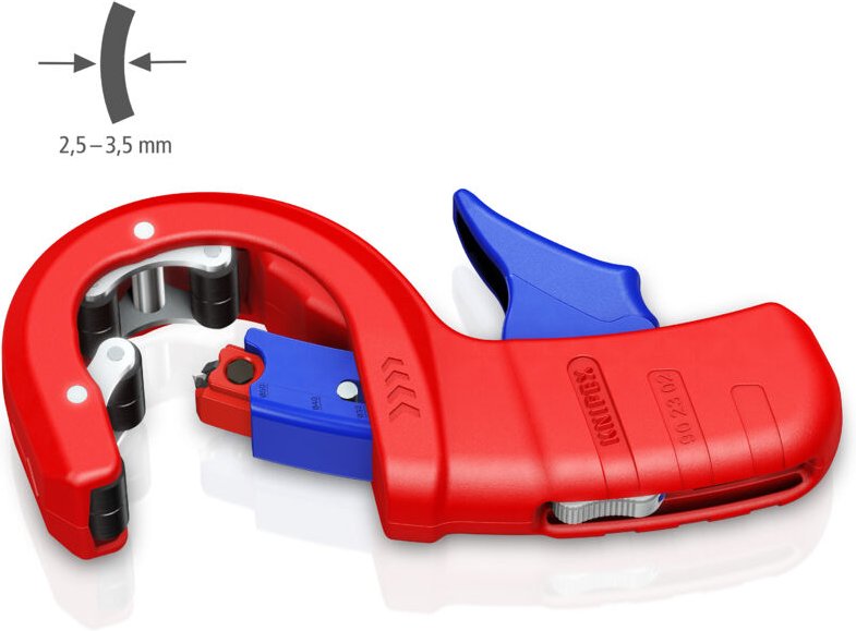 Rohrschneider für dickwandige Kunststoffrohre DPT50, auch kerngeschäumt Schneiden und Anfasen in einem Schritt mit Kunst...