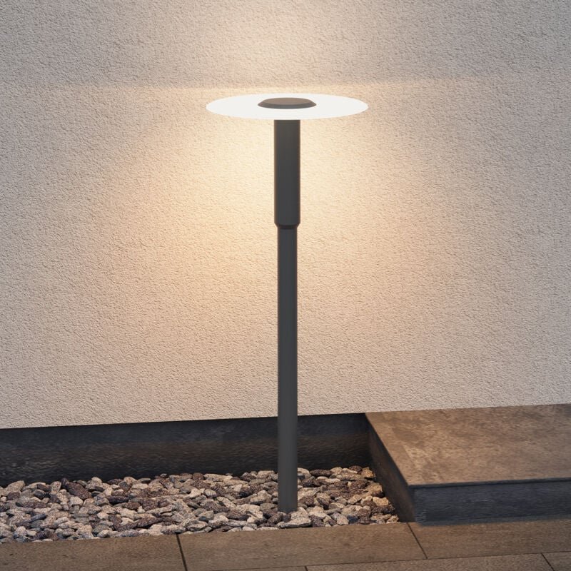 Wegeleuchten außen mit Lampenschirm aus Acryl ⌀300 x H804 mm Pollerleuchte 3000K Außenlampe Standleuchte für Garten Sand...