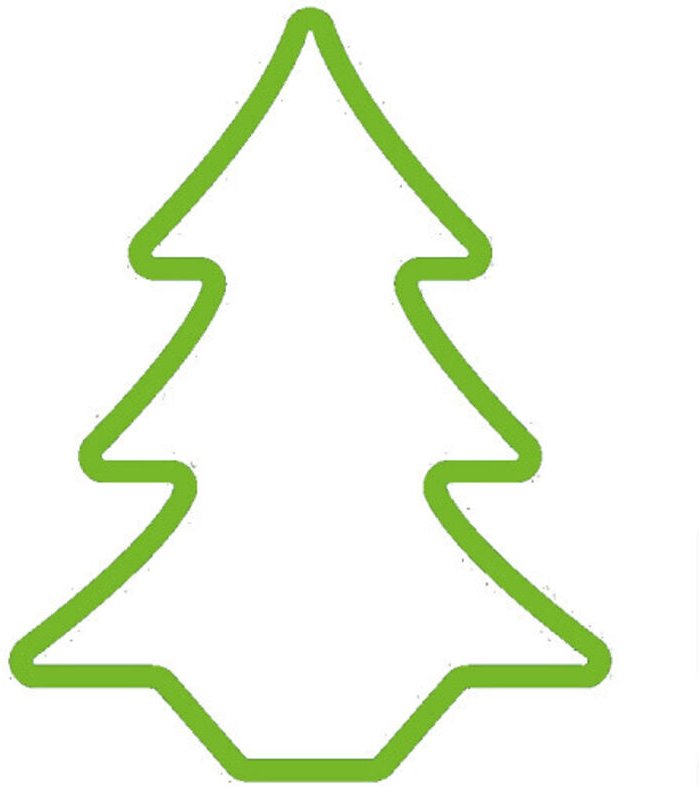 EDM - Grüner gebogener Tannenbaum Figur 62cm