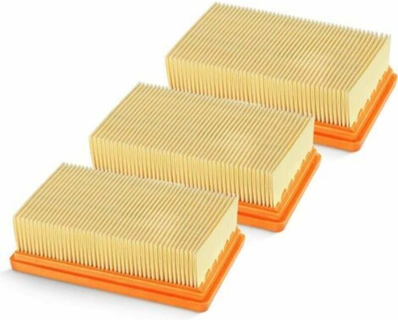 3er-Pack Kärcher WD5 Filter, kompatibel mit Kärcher WD4, WD5, WD6, MV4, MV5 und MV6 Mehrzweck-Staubsaugern – 3 flache, g...