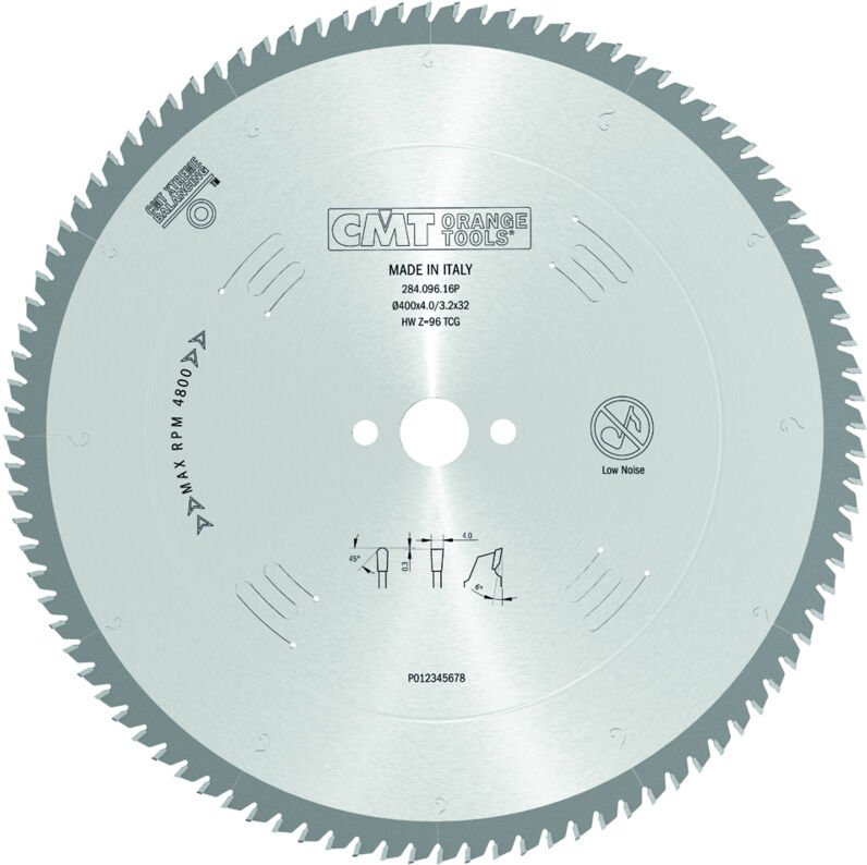 284.080.10P Sägeblatt für Nichteisen-Kunststoff HW 250x3,2/2,5x32 Z80 TCG 6°POS