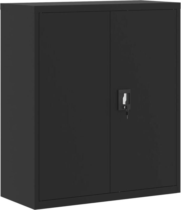 Aktenschrank Schwarz 90x40x105 cm Stahl - Vidaxl