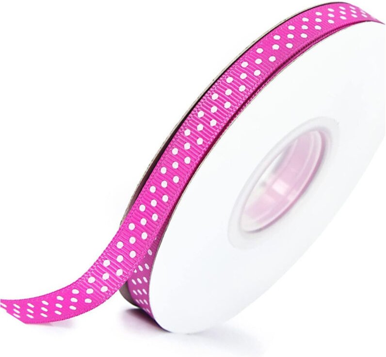 Trade Shop Traesio - Trade Shop - 3er-Set pinkfarbene Tupfenbänder für Partygeschenke, Organza-Satin-Dekorationen, Decou...