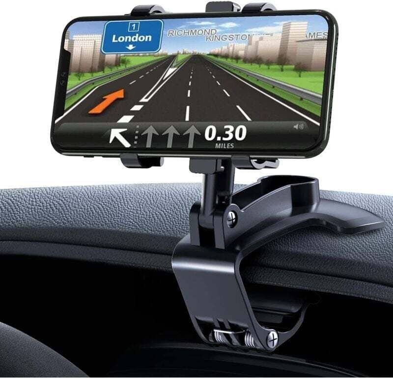 Um 360 Grad drehbarer Autotelefonhalter für das Armaturenbrett, kompatibel mit gps und Mobiltelefonen von 4,0 bis 7,0 Zo...