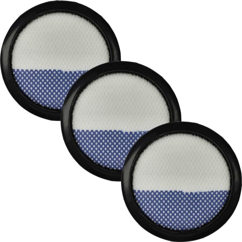 3x Staubsaugerfilter kompatibel mit Proscenic P8 Staubsauger - HEPA-Filter Schwarz Blau Weiß - Vhbw