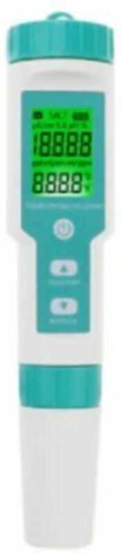 7-in-1 Wasser-Messstift für Salzgehalts-/pH-/TDS-/EC-/ORP-/SG-Tests – Tragbarer Messstift C-600