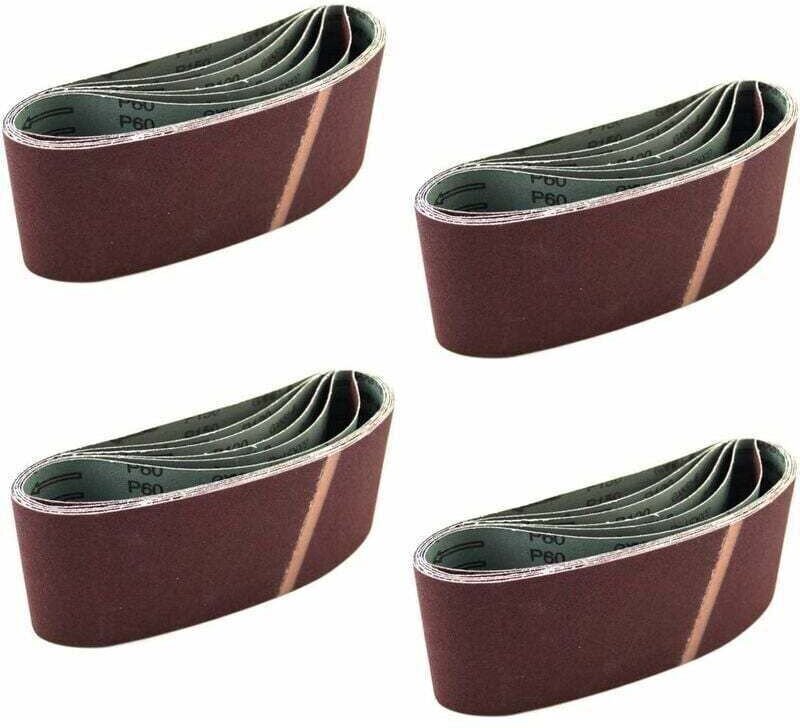 24 Schleifbänder, 100 x 610 mm, XU, Körnung 40/60/80/100/120/150, hochwertiges, langlebiges und zuverlässiges Produkt au...