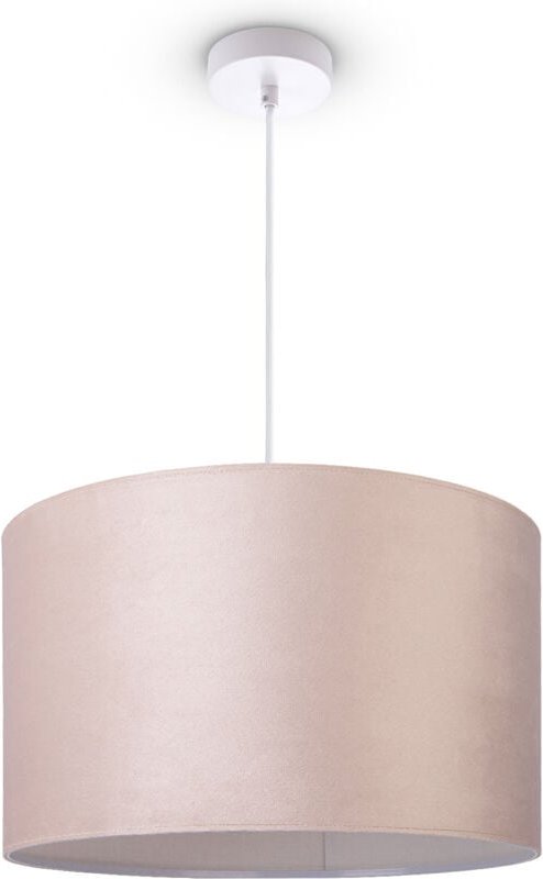 Pendelleuchte Stehleuchte Dreibein Wohnzimmer Lampenschirm Velours Unifarben E27 Pendelleuchte - Weiß, Beige Weiß (Ø45.5...