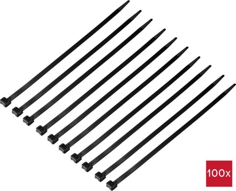 TC-12533364 Kabelbinder 300 mm 7.6 mm Schwarz 100 St. - Tru Components