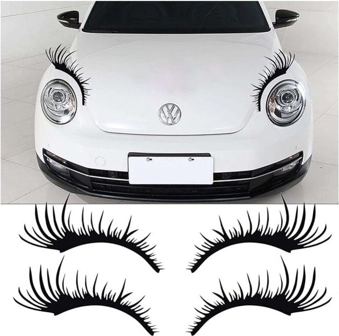Thumbnail - Schwarze Wimpern Aufkleber für Auto Wimpern Aufkleber Auto Dekor Aufkleber Wimpern Auto Aufkleber für Stoßstange abnehmb...