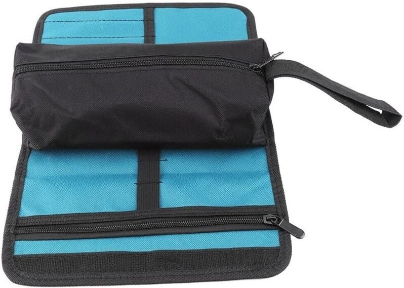 Werkzeugtasche, aufrollbare Werkzeugtasche aus Segeltuch, leere Werkzeug-Aufbewahrungstasche, Aufbewahrungstasche mit Re...