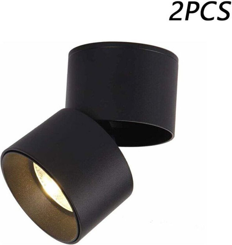 2PCS Verstellbarer Flächenstrahler, 7 W, LED-Deckenstrahler, Deckenleuchte, verstellbarer Winkel, Deckenleuchte, COB-Lam...