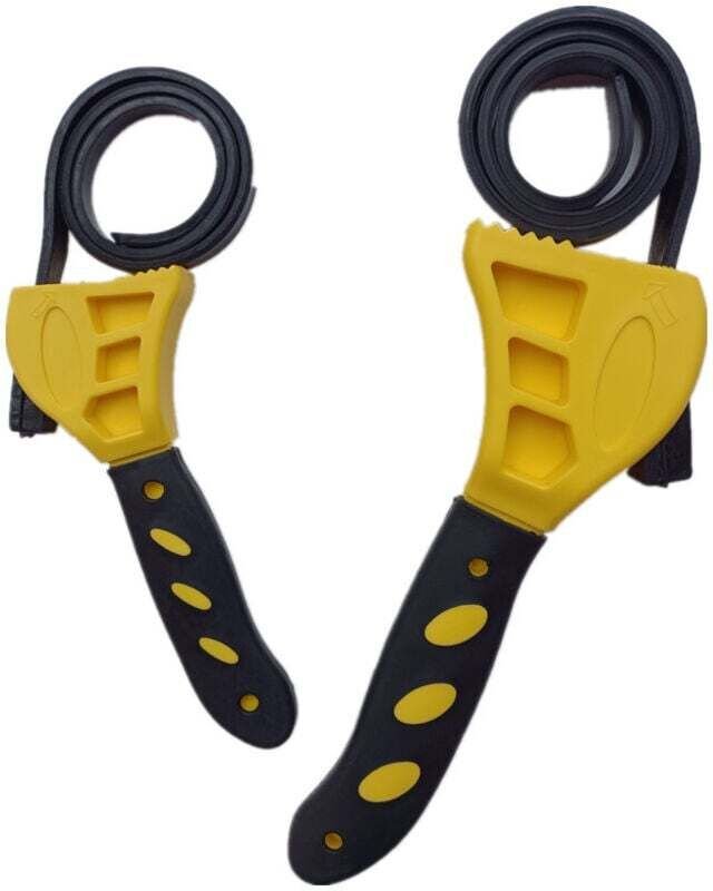 YMYNY 2-teiliges Ölfilter-Bandschlüssel-Set, Dosenöffner, Rohrbandschlüssel, Universal-Bandschlüssel, verstellbarer Schr...