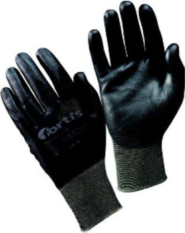 Handschuh Fitter s, PU/Polyamid,schwarz, Gr.10 Fortis