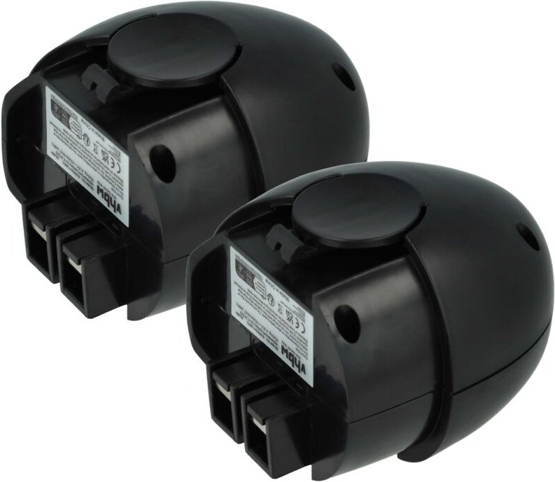Vhbw - 2x Akku kompatibel mit Metabo 600059510, Powergrip 2, 6.27000.00, 6.02410.50 Werkzeug (1500 mAh, NiMH, 4,8 v)