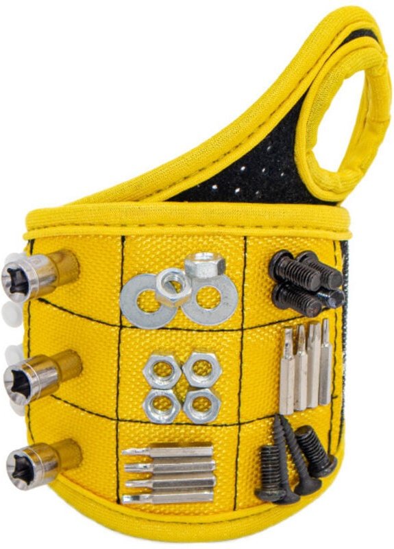 Lntyq - Magnetischer Werkzeughalter für das Armband, 9 Magnete, Schrauben, Band, Bohrer, Nägel, Gadget, Elektriker, ande...