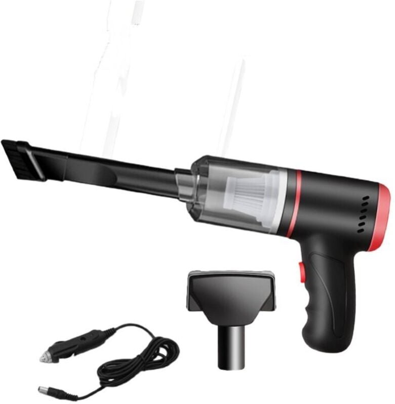 ZVD - Car vacuum cleaner wireless charging high power mini portable car vacuum cleaner for home cars(cool black wired pl...