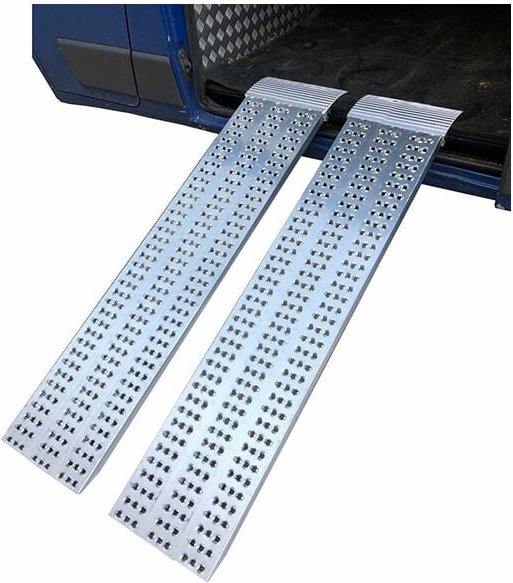 Motorradrampe 2.50m - Breite 300mm - Ladehöhe 671-751mm - bis 1000kg Traglast pro Paar bei Achsenabstand 1250mm - als Ei...