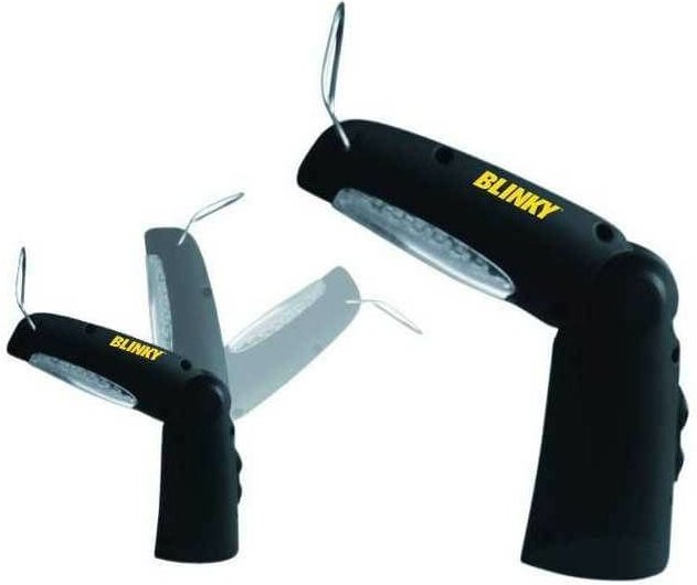 Thumbnail - Blinky - Faltbare Taschenlampe mit LED-Licht und Haken – 21+5 LEDs