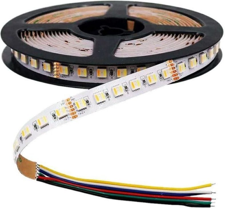 Streifen led SMD5050 24W/m 5m 60LED/m 24V 3in1+RGB IP20 12mm - V-tac