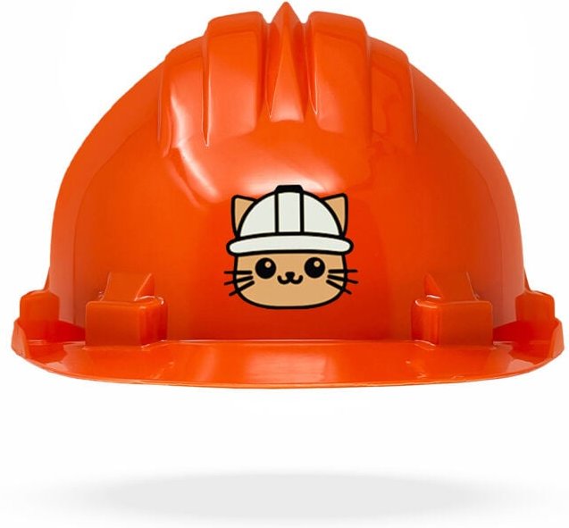 TAMS® Kinderhelm - Drehverschluss Orange Katze