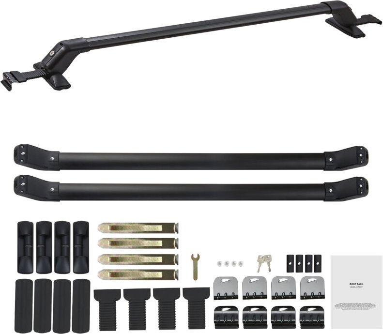 Mophorn - Universal-Dachträger-Querträger, Aluminium, 70 kg Tragkraft, für Fahrzeuge ohne Seitenschienen, verstellbar, m...