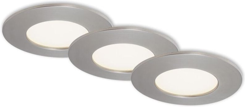 Thumbnail - Briloner - led Einbauleuchte 3er Set 4000K 600lm 4,8W silber Kunststoff Ø8,5cm