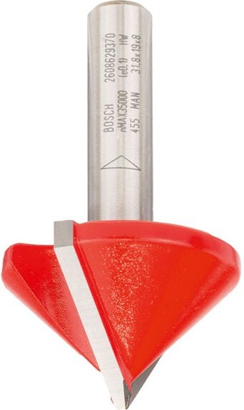 Thumbnail - V-Nutfräser Expet for Wood mit 8 mm Schaft, d 31,8 mm, l 19 mm, g 51 mm, 90° - Bosch