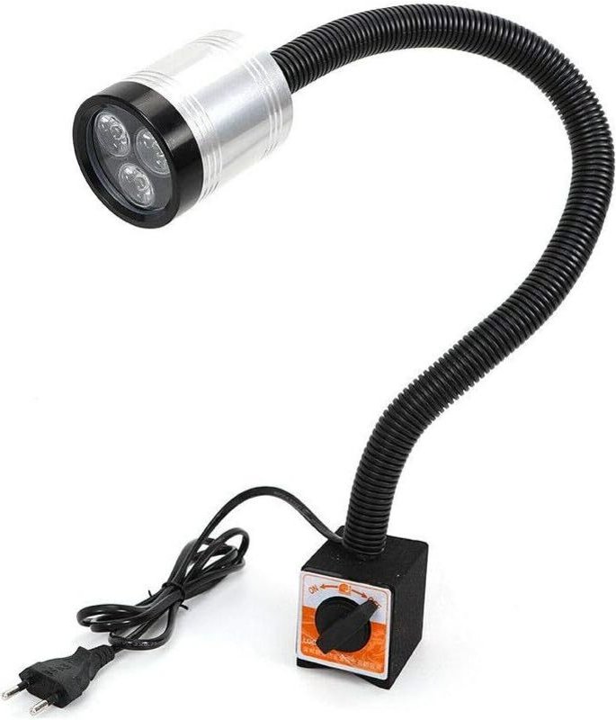 Maschinenlampe mit Magnetfuß, 6W CNC Drehmaschine Magnetische Schwanenhals LED Arbeitsleuchte Flexibel Licht mit Base fü...