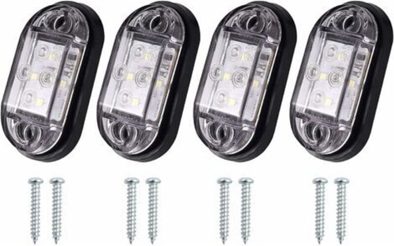 4x4 LED-Seitenleuchten, Front- und Rückleuchten, wasserdichte LED-Positionsleuchten, 12V/24V Universal für Anhänger, Tra...