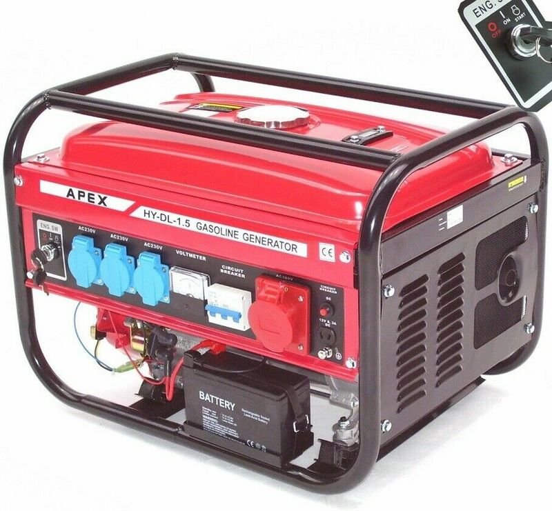 Elektro-Start Benzin Stromerzeuger 9500E Generator 230V 400V Stromaggregat 66265