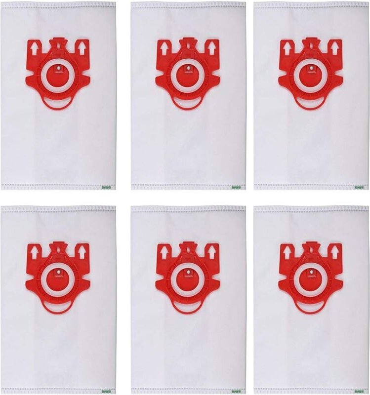 Packung mit 6 Ersatz-Staubsaugerbeuteln, kompatibel mit Miele FJM Staubsaugern, geeignet für die Modelle S200, S300, S50...
