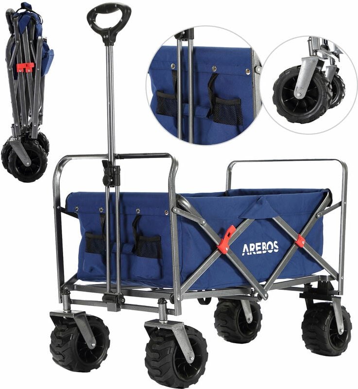 Arebos - Bollerwagen Handwagen Transportkarre bis 100 kg klappbar