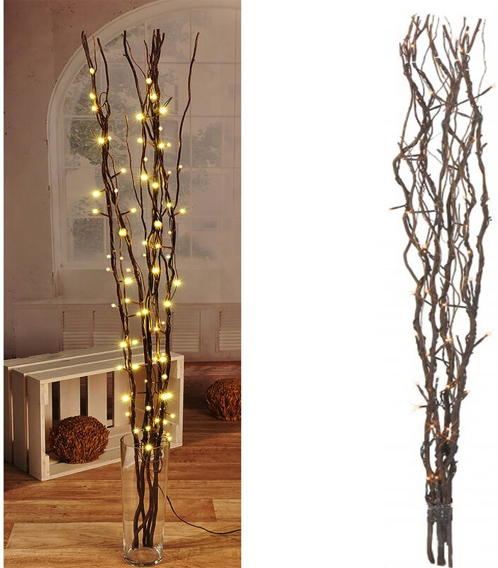 Lichterzweige braun mit 80 LEDs-D76109