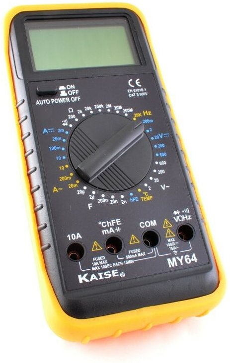 Kaise - Digital-Multimeter MY64 Vac+Vdc+ºC+Hz+Kapazitätsmesser+Widerstand