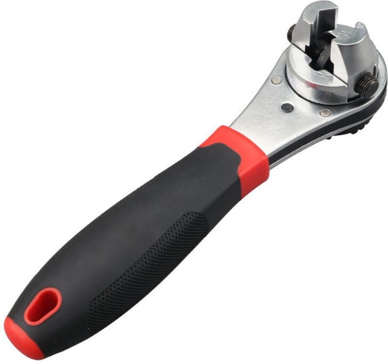 8' verstellbarer Ratschen-Steckschlüssel, flexibles Doppelkopf-Leistungswerkzeug, Ratschenkapazität von, Schwarz und Rot...