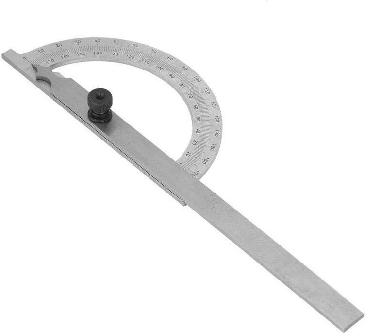 Winkelmesser, 180-Grad-Winkelmesser, 80 x 120 mm großer, drehbarer Winkelmesser aus Kohlenstoffstahl, gerades, drehbares...