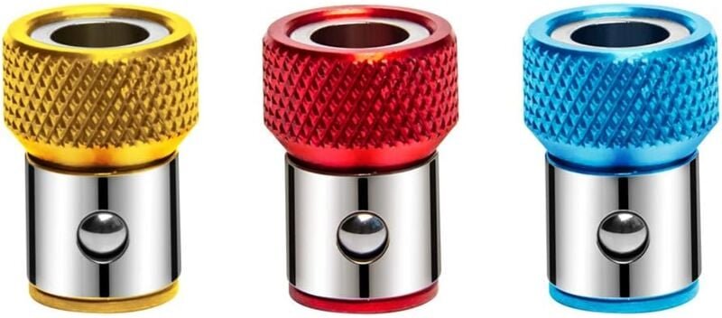 Ersandy - 3-teiliger Schraubenhalter-Magnetisierungsring, universelles, abnehmbares magnetisches Legierungs-Anti-Rutsch-...