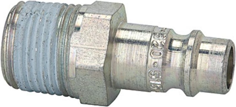 Nippel für Kuppl. nw 7,2-7,8, Stahl gehärtet/verz., r 1/8 ag ptfe - Riegler