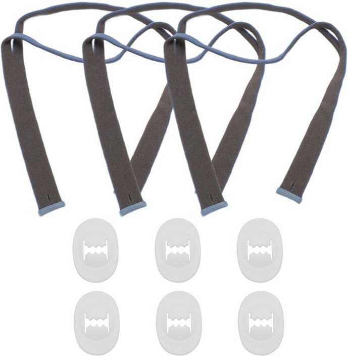 3-Teilige Ersatzkopfbedeckung für P10 Nasenkissen CPAP-MaskenbäNder mit 6 Einstellclips