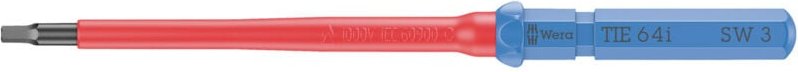 Kraftform Kompakt vde 64 i 3,0 x 157 mm tie Elektriker Innen-Sechskant Wechselklinge 3.0 mm - Wera