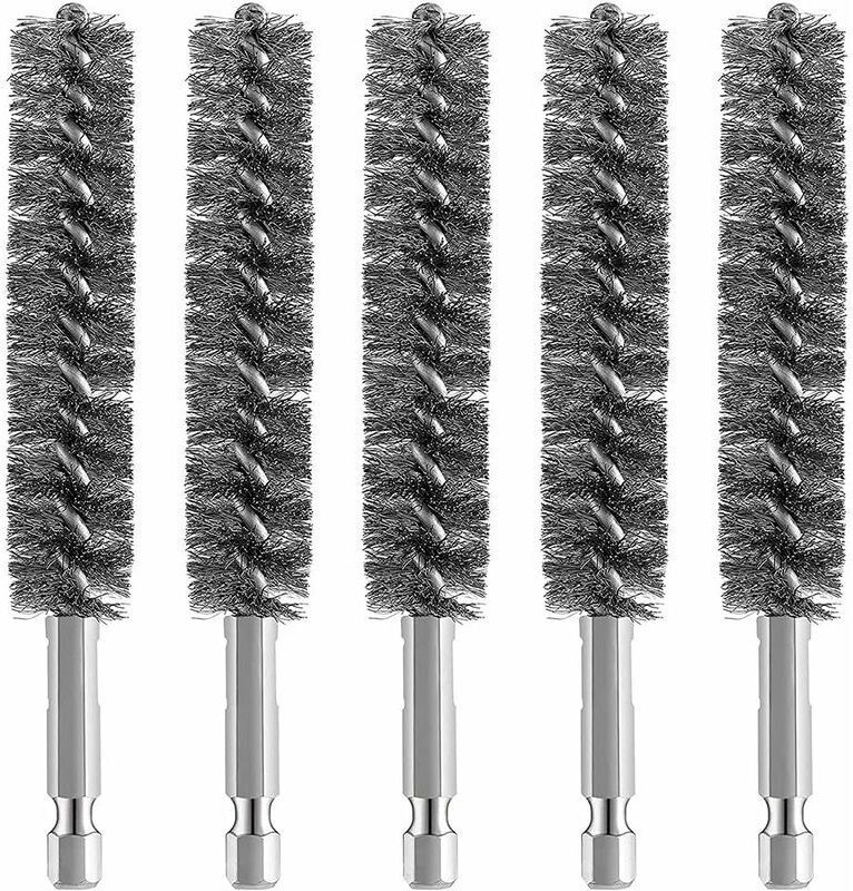 5pcs Brosse MéTallique de Brosse D'AléSage D'Acier Inoxydable pour la Brosse MéTallique de Nettoyage de Perceuse Brosse ...
