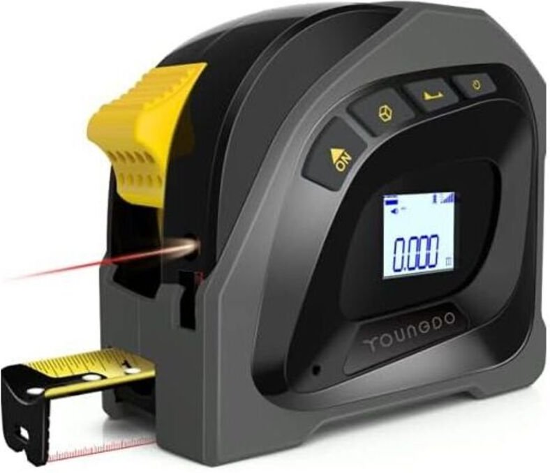 Laser-Entfernungsmesser mit hintergrundbeleuchtetem LCD-Display, Maßband, 40 m Laser-Entfernungsmesser, 5 m Maßband, Las...